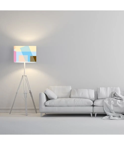 Abat-jours Abat-jour Art Deco Light Blue Ø 40 X H 27 2 Abat-jours Abat-jour Art Deco Light Blue Ø 40 X H 27 – Image 2