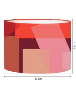 Abat-jours Abat-jour Art Deco Red Ø 40 X H 27 5 Abat-jours Abat-jour Art Deco Red Ø 40 X H 27 -Boutique Belamp abat jour art deco red oe 40 x h 27 2