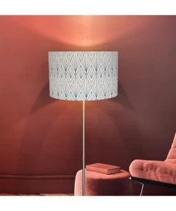 Abat-jours Abat-jour Cathédrale Bleu Canard Intérieur Cuivré Ø 40 X H 25 -Boutique Belamp abat jour cathedrale bleu canard interieur cuivre oe 40 x h 25 2