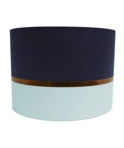 Abat-jours Abat-jour Chevet Bicolore Bleu Marine Ø 25 X H 18 -Boutique Belamp abat jour chevet bicolore bleu marine oe 25 x h 18 2