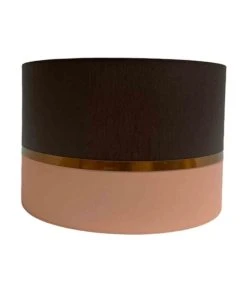 Abat-jours Abat-jour Chevet Bicolore Rose Et Chocolat Ø 25 X H 18 -Boutique Belamp abat jour chevet bicolore rose et chocolat oe 25 x h 18 2