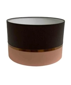 Abat-jours Abat-jour Chevet Bicolore Rose Et Chocolat Ø 25 X H 18