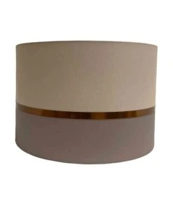 Abat-jours Abat-jour Chevet Bicolore Taupe Et Beige Ø 25 X H 18 -Boutique Belamp abat jour chevet bicolore taupe et beige oe 25 x h 18 2