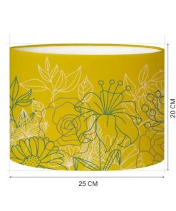 Abat-jours Abat-jour Chevet Bouquet Jaune Moutarde Ø 25 X H 20 -Boutique Belamp abat jour chevet bouquet jaune moutarde oe 25 x h 20 2