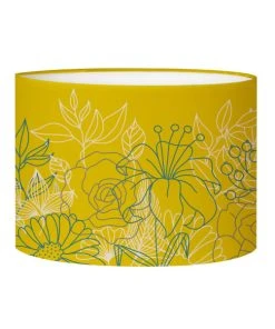 Abat-jours Abat-jour Chevet Bouquet Jaune Moutarde Ø 25 X H 20