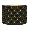Abat-jours Abat-jour Chevet Doré Imprimé Noir Flora Ø 25 X H 18