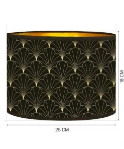 Abat-jours Abat-jour Chevet Doré Imprimé Noir Flora Ø 25 X H 18 7 Abat-jours Abat-jour Chevet Doré Imprimé Noir Flora Ø 25 X H 18 -Boutique Belamp abat jour chevet dore imprime noir flora oe 25 x h 18 2