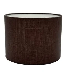 Abat-jours Abat-jour Chevet Effet Lin Chocolat Ø 20 X H 15