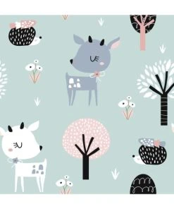 Abat-jours Abat-jour Chevet Enfant Rennes Petit Bleu Ø 25 X H 20 -Boutique Belamp abat jour chevet enfant rennes petit bleu oe 25 x h 20 2