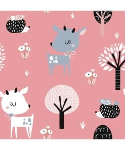 Abat-jours Abat-jour Chevet Enfant Rennes Rose Doux Ø 25 X H 20 -Boutique Belamp abat jour chevet enfant rennes rose doux oe 25 x h 20 2