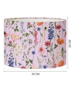 Abat-jours Abat-jour Chevet Fleur Rose Acidulé Ø 25 X H 20 -Boutique Belamp abat jour chevet fleur rose acidule oe 25 x h 20 2