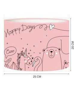 Abat-jours Abat-jour Chevet Happydays Rose Doux Ø 25 X H 20 -Boutique Belamp abat jour chevet happydays rose doux oe 25 x h 20 3