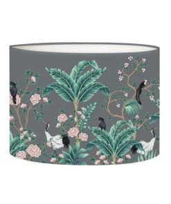 Abat-jours Abat-jour Chevet Jungle Gris Ø 25 X H 20