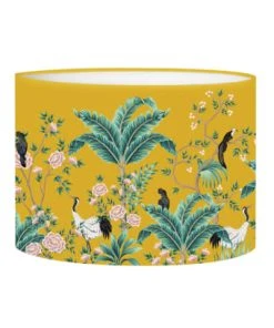 Abat-jours Abat-jour Chevet Jungle Rose Poudré Ø 25 X H 20 -Boutique Belamp abat jour chevet jungle jaune moutarde oe 25 x h 20 colors