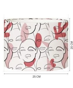 Abat-jours Abat-jour Chevet Visage Ø 25 X H 20 -Boutique Belamp abat jour chevet visage oe 25 x h 20 1