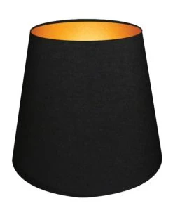 Abat-jours Abat-jour Conique Noir Et Or T 35 X H 25