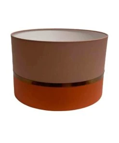 Abat-jours Abat-jour Lampadaire Bicolore Brique Et Beige Ø 45 X H 28