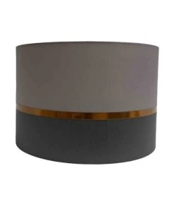 Abat-jours Abat-jour Lampadaire Bicolore Gris Foncé Et Gris Moyen Ø 45 X H 28 -Boutique Belamp abat jour lampadaire bicolore gris fonce et gris moyen oe 45 x h 28 2
