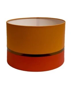 Abat-jours Abat-jour Lampadaire Bicolore Orange Ø 45 X H 28 -Boutique Belamp abat jour lampadaire bicolore orange oe 45 x h 28 2