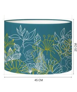 Abat-jours Abat-jour Lampadaire Bouquet Bleu Canard Ø 45 X H 25 -Boutique Belamp abat jour lampadaire bouquet bleu canard oe 45 x h 25 1