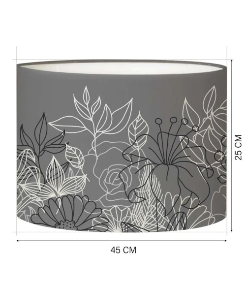 Abat-jours Abat-jour Lampadaire Bouquet Gris Ø 45 X H 25 3 Abat-jours Abat-jour Lampadaire Bouquet Gris Ø 45 X H 25 – Image 3