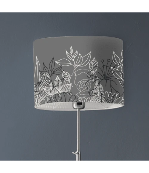 Abat-jours Abat-jour Lampadaire Bouquet Gris Ø 45 X H 25 5 Abat-jours Abat-jour Lampadaire Bouquet Gris Ø 45 X H 25 – Image 5