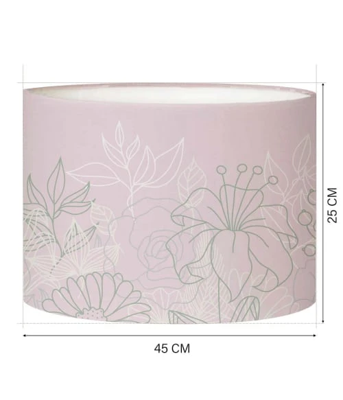 Abat-jours Abat-jour Lampadaire Bouquet Rose Poudré Ø 45 X H 25 3 Abat-jours Abat-jour Lampadaire Bouquet Rose Poudré Ø 45 X H 25 – Image 3