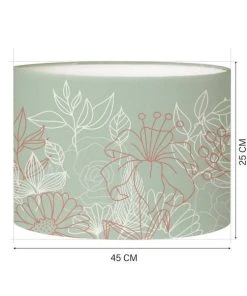 Abat-jours Abat-jour Lampadaire Bouquet Vert Olive Ø 45 X H 25 -Boutique Belamp abat jour lampadaire bouquet vert olive oe 45 x h 25 1