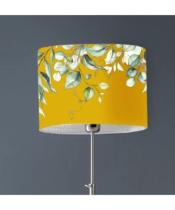 Abat-jours Abat-jour Lampadaire Branche Jaune Moutarde Ø 45 X H 25 -Boutique Belamp abat jour lampadaire branche jaune moutarde oe 45 x h 25 2