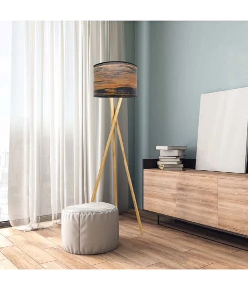 Abat-jours Abat-jour Lampadaire Effet Bois Ebène Ø 35 X H 20 2 Abat-jours Abat-jour Lampadaire Effet Bois Ebène Ø 35 X H 20 – Image 2