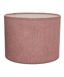 Abat-jours Abat-jour Lampadaire Effet Lin Rouge Ø 35 X H 20 -Boutique Belamp abat jour lampadaire effet lin rose oe 35 x h 20 effet lin 4