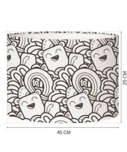 Abat-jours Abat-jour Lampadaire Enfant Doodle Happy Ø 45 X H 25 -Boutique Belamp abat jour lampadaire enfant doodle happy oe 45 x h 25 3