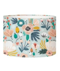 Abat-jours Abat-jour Lampadaire Enfant Floral Petit Bleu Ø 45 X H 25