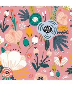 Abat-jours Abat-jour Lampadaire Enfant Floral Rose Doux Ø 45 X H 25 -Boutique Belamp abat jour lampadaire enfant floral rose doux oe 45 x h 25 2