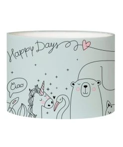 Abat-jours Abat-jour Lampadaire Enfant Happydays Petit Bleu Ø 45 X H 25