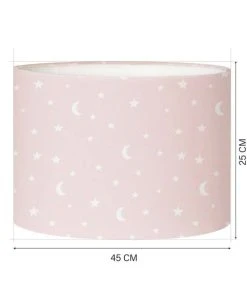 Abat-jours Abat-jour Lampadaire Enfant Lune Rose Ø 45 X H 25 -Boutique Belamp abat jour lampadaire enfant lune rose oe 45 x h 25 3