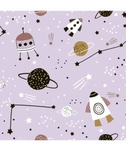 Abat-jours Abat-jour Lampadaire Enfant Planète Lavande Ø 45 X H 25 -Boutique Belamp abat jour lampadaire enfant planete lavande oe 45 x h 25 2