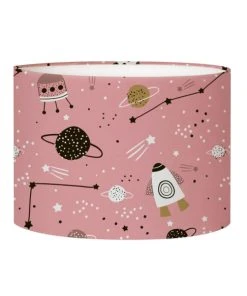 Abat-jours Abat-jour Lampadaire Enfant Planète Rose Doux Ø 45 X H 25