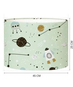 Abat-jours Abat-jour Lampadaire Enfant Planète Vert Pastel Ø 45 X H 25 -Boutique Belamp abat jour lampadaire enfant planete vert pastel oe 45 x h 25 2