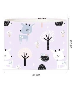 Abat-jours Abat-jour Lampadaire Enfant Rennes Lavande Ø 45 X H 25 -Boutique Belamp abat jour lampadaire enfant rennes lavande oe 45 x h 25 2