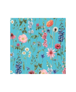 Abat-jours Abat-jour Lampadaire Fleur Bleu Acidulé Ø 45 X H 25 -Boutique Belamp abat jour lampadaire fleur bleu acidule oe 45 x h 25 1