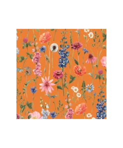 Abat-jours Abat-jour Lampadaire Fleur Orange Acidulé Ø 45 X H 25 -Boutique Belamp abat jour lampadaire fleur orange acidule oe 45 x h 25 1