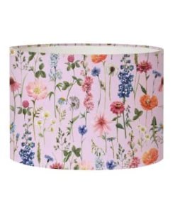 Abat-jours Abat-jour Lampadaire Fleur Bleu Acidulé Ø 45 X H 25 -Boutique Belamp abat jour lampadaire fleur rose acidule oe 45 x h 25 acidulee