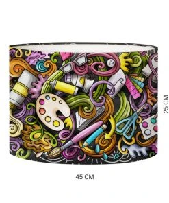 Abat-jours Abat-jour Lampadaire Graffiti Ø 45 X H 25 8 Abat-jours Abat-jour Lampadaire Graffiti Ø 45 X H 25 -Boutique Belamp abat jour lampadaire graffiti oe 45 x h 25 3