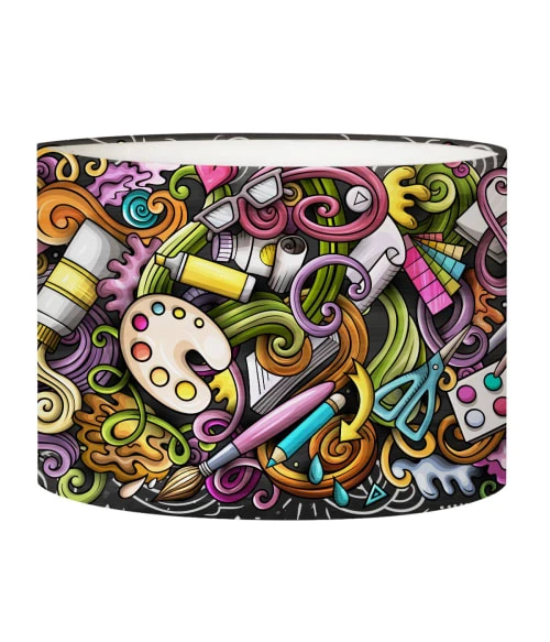 Abat-jours Abat-jour Lampadaire Graffiti Ø 45 X H 25 1 Abat-jours Abat-jour Lampadaire Graffiti Ø 45 X H 25