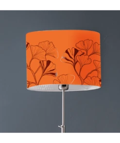 Abat-jours Abat-jour Lampadaire Iris Mandarine Ø 45 X H 25 -Boutique Belamp abat jour lampadaire iris mandarine oe 45 x h 25 2