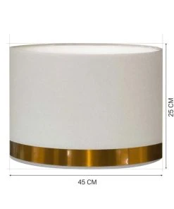 Abat-jours Abat-jour Lampadaire Jonc Blanc Et Cuivre Ø 45 X H 25 -Boutique Belamp abat jour lampadaire jonc blanc et cuivre oe 45 x h 25 2