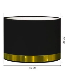 Abat-jours Abat-jour Lampadaire Jonc Noir Et Or Ø 45 X H 25 -Boutique Belamp abat jour lampadaire jonc noir et or oe 45 x h 25 2