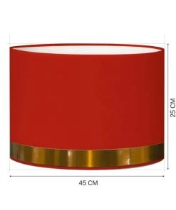 Abat-jours Abat-jour Lampadaire Jonc Rouge Et Cuivre Ø 45 X H 25 -Boutique Belamp abat jour lampadaire jonc rouge et cuivre oe 45 x h 25 2