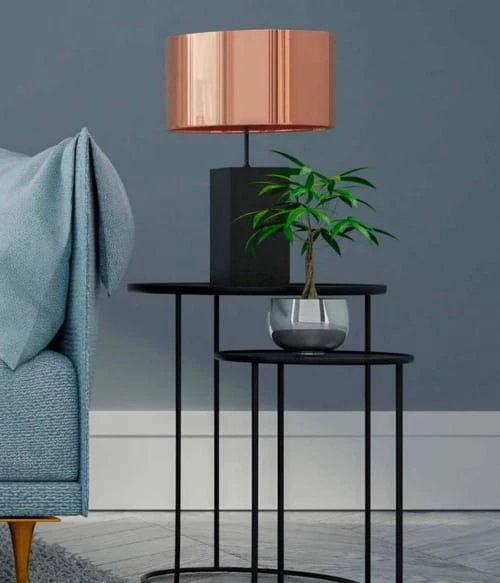 Abat-jours Abat-jour Laqué Cuivre Brillant T 25 X H 18 2 Abat-jours Abat-jour Laqué Cuivre Brillant T 25 X H 18 – Image 2